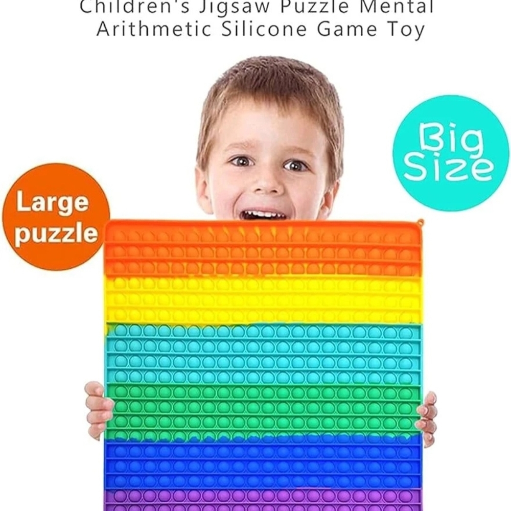 Rainbow Silicone Pop It Puzzle Toy